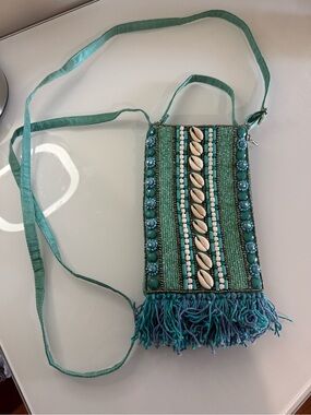 Bamboo Trading Company Cellphone or wristlet Boho Cowrie